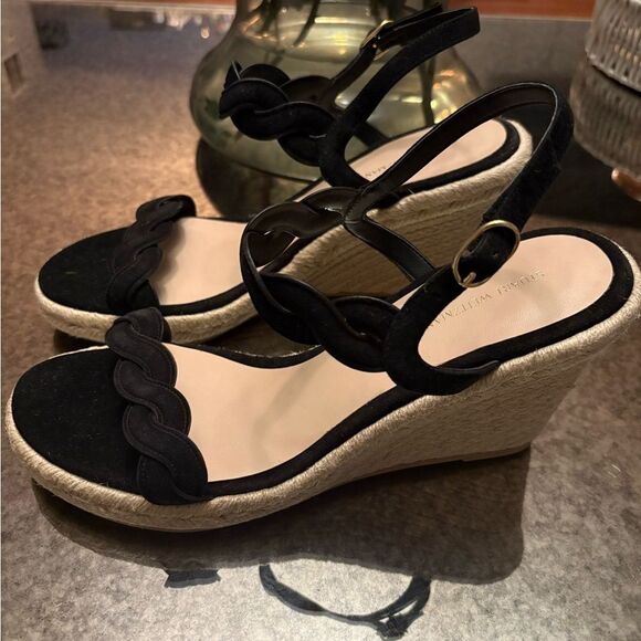 Stuart Weitzman Twist Espadrille Platform Wedge Sandal - Picture 4 of 6